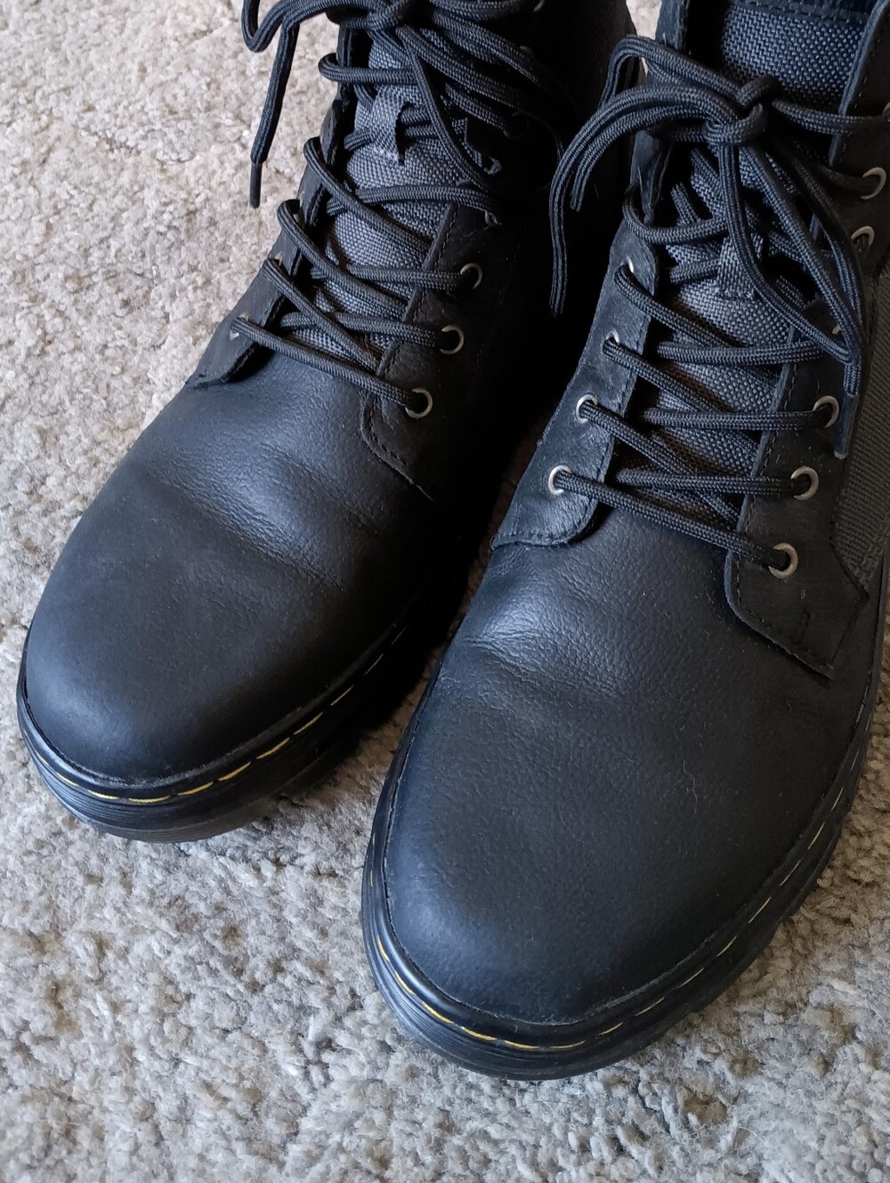 🖤 Dr. Martens Combs II Combat Boots Lightweight Mens 10 Black Gray Doc - Picture 5 of 16